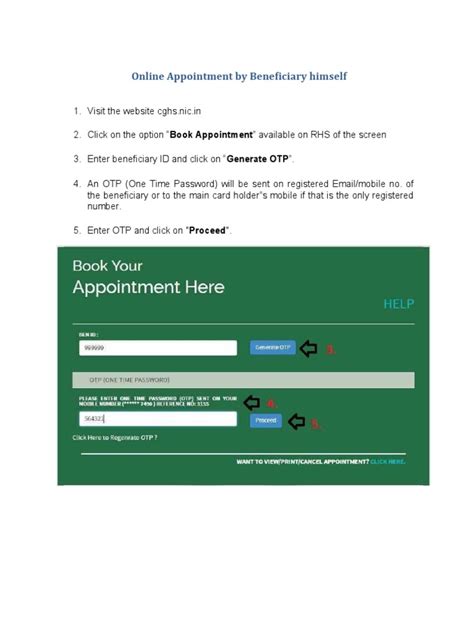 Online Appointment by Beneficiary himself .